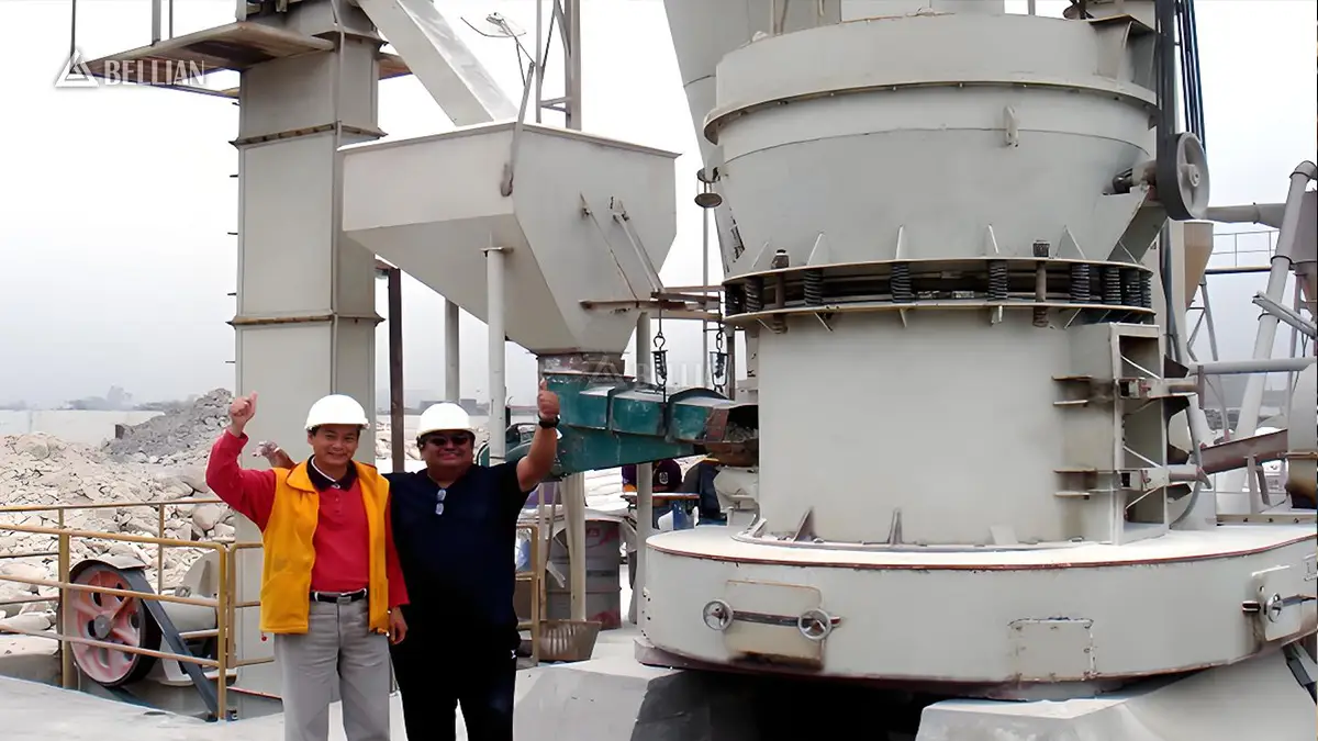 Single HGM130 grinding mill close shot inside our manufacturing workshop before delivery to Vietnam